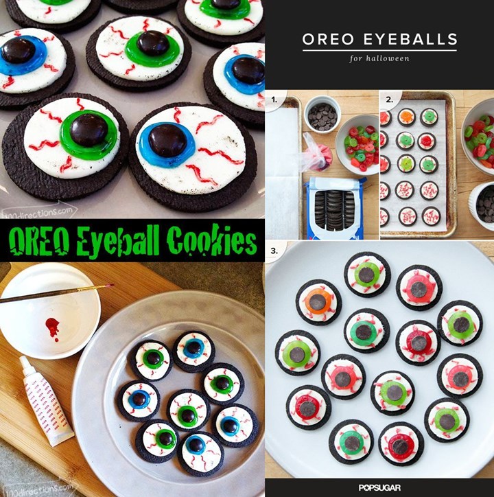 Snack Seram Bak Mata Monster dengan Kreasi Oreo