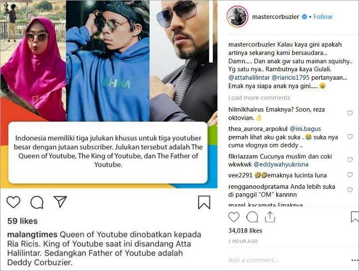 Ria Ricis dan Atta Halilintar Mendadak Jadi \'Anak\' Deddy Corbuzier, Kok Bisa?