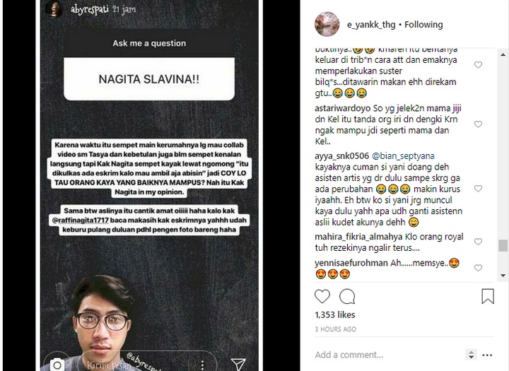 Nagita Disanjung Aby Respati