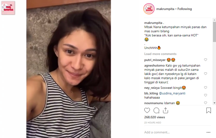 Paha Nana Mirdad Ketumpahan Minyak Panas