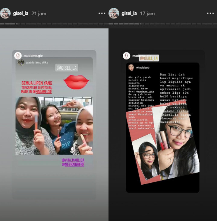 Gisel Sibuk Jualan