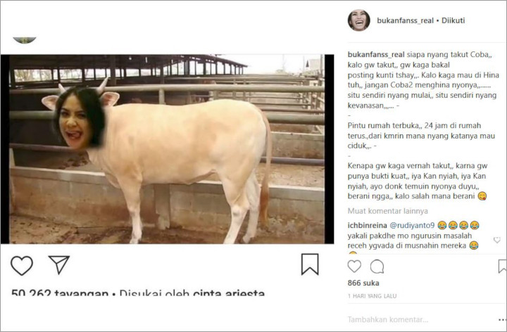Akun haters edit foto Nagita