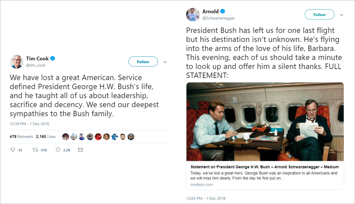 George H.W. Bush Meninggal Dunia, Obama-Donald Trump Hingga CEO Apple Ikut Berduka