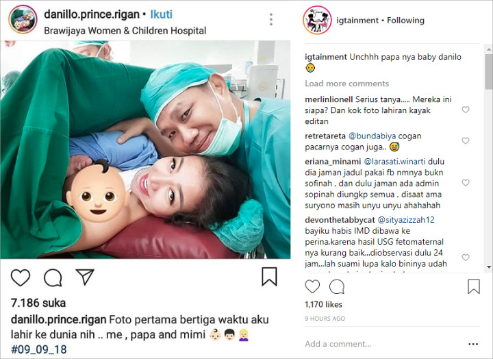 Bella Shofie Bersama Suami dan Bayinya