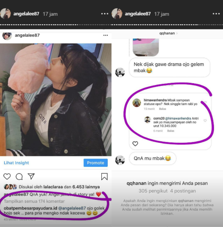 Sesi tanya jawab Angel