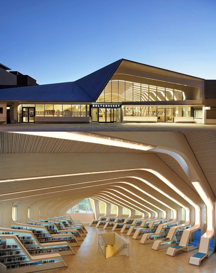 Vennesla Library and Culture House di Norwegia