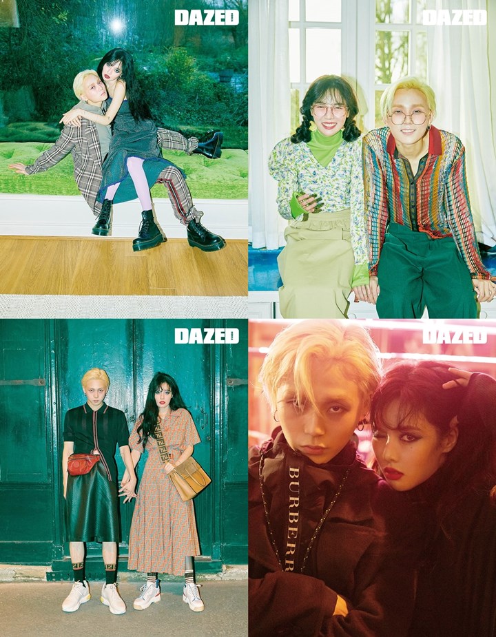 Tak Kalah Mesra dari Foto Instagram, Intip Pose \'Intim\' HyunA dan E\'Dawn di Pemotretan Majalah