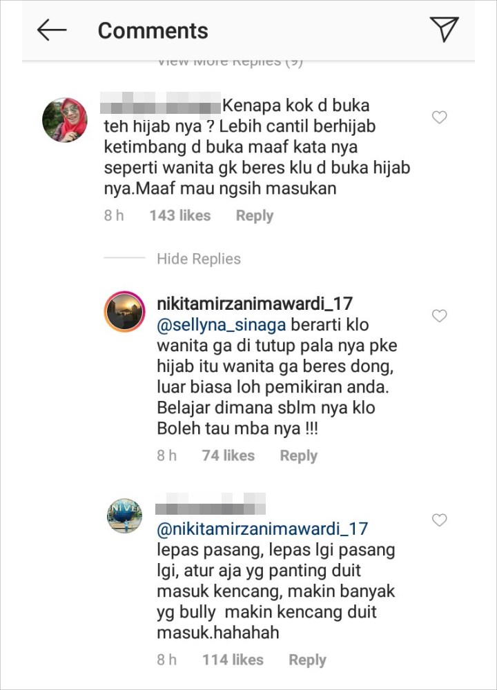 Disebut \'Perempuan Tak Beres\' Pasca Lepas Hijab, Nikita Mirzani Geram dan Tulis Ini