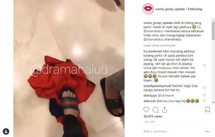 Aksi Billy Syahputra Injak Jaket Adik