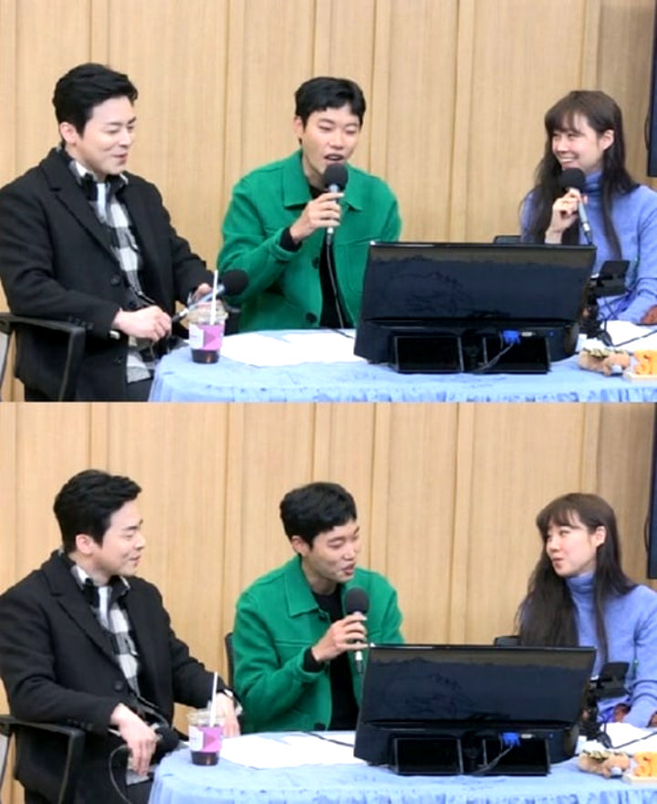 gong hyo jin, ryu jun yeol, dan jo jung suk di cara radio