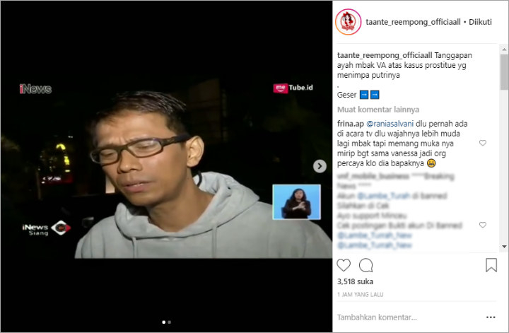 Video Wawancara Dibahas, Tanggapan dan Sikap Ayah Vanessa Angel Dipuji Bijaksana