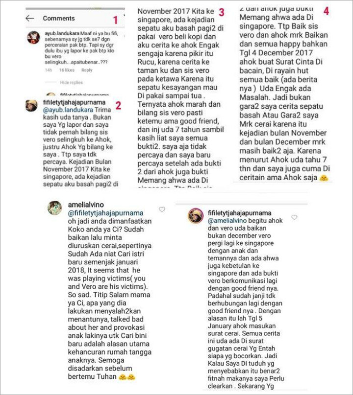 Fifi Bantah Jadi Penyebab Cerai Ahok dan Beberkan Kronologi Veronica Ketahuan Selingkuh