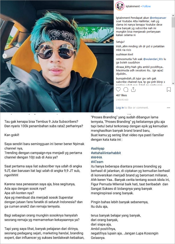 Akun Ini Beber \'Rahasia\' Atta Halilintar Bisa Capai 10 Juta Subscriber Meski Sering Dihujat