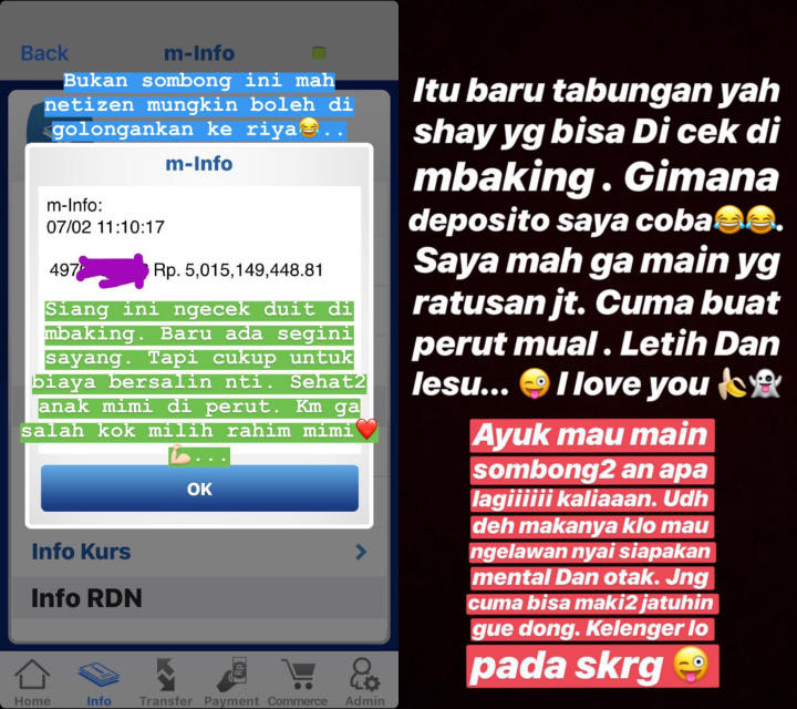 Nikita Mirzani Pamer Rekening Tabungan