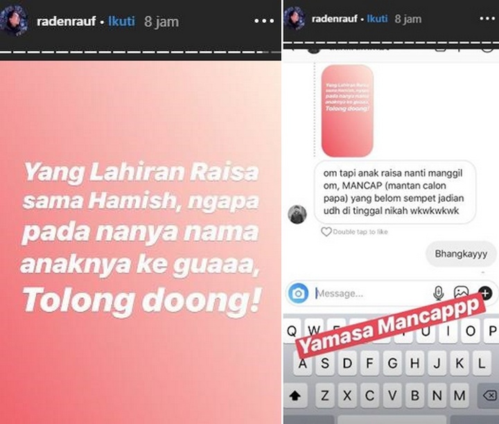 Raden Rauf Soal Raisa Melahirkan