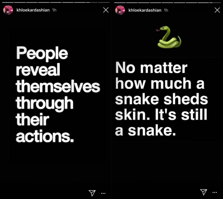 Khloe Kardashian sebut Jordyn Woods dengan istilah ular