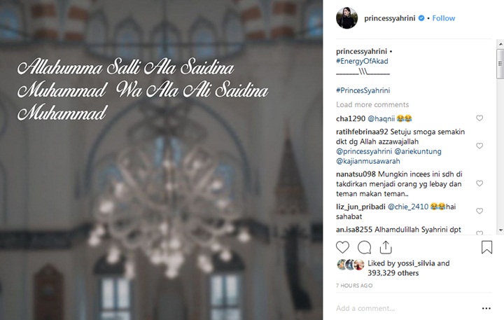 Syahrini Ucap Shalawat Usai Nikahi Reino