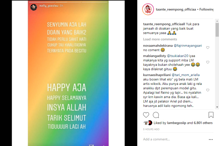 Postingan Melly Goeslaw Ini Dituding Pro ke Syahrini dan Kontra untuk Luna Maya, Netter Adu Argumen