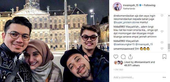 Foto Irwansyah Liburan ke Belanda