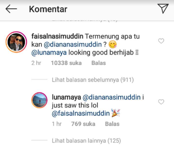 Foto Hijab Luna Maya Bikin Faisal Pengusaha Tajir Malaysia Termenung, Komentar Balasan Sedikit Beda