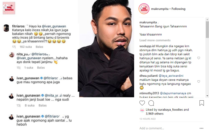 Ivan Gunawan Beri Jawaban Ngegas Saat Disuruh Tepati Janji Bila Syahrini Resmi Menikah