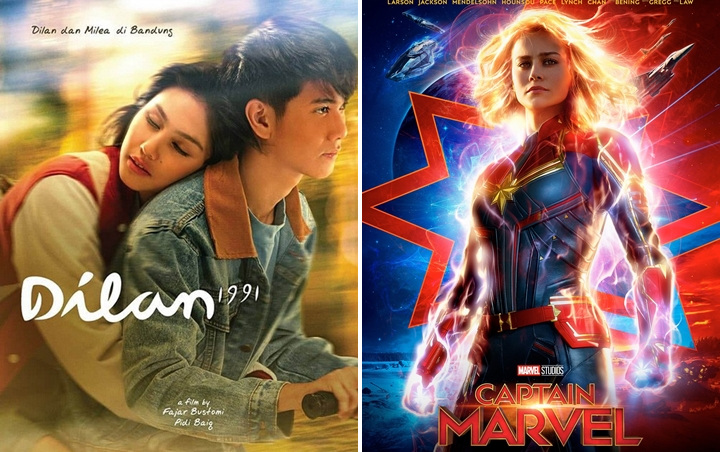 Penonton 'Dilan 1991' Merosot Sejak 'Captain Marvel' Tayang di Indonesia