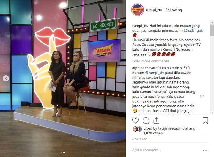 Lia Tiga Srigala Beber Nama Haram Disebut