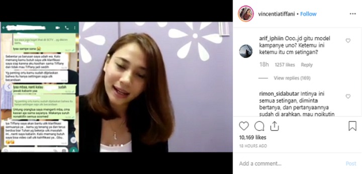 Klarifikasi Tiffani