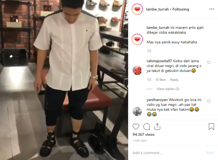 Irfan Hakim Nekat Maling Sepatu