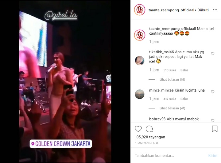 Gisel Nyanyi di Klub Malam Kemban Melorot