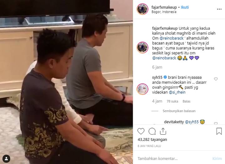 Suami Syahrini Jadi Imam