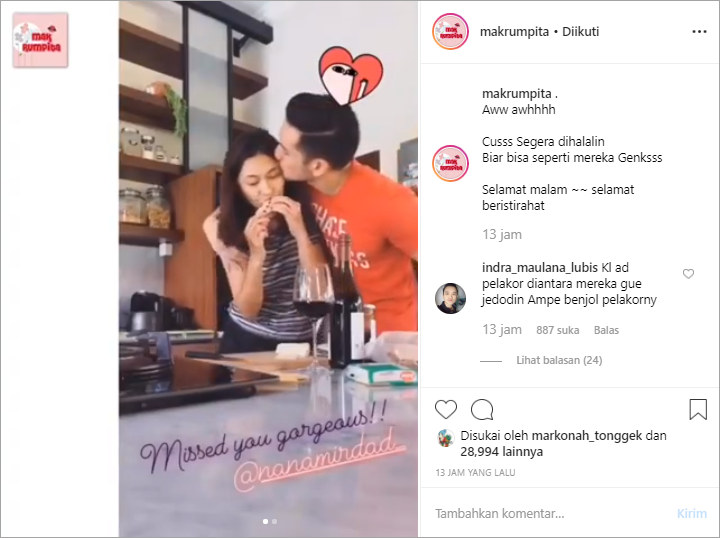 Nana Mirdad dan Andrew White Berdansa Ringan di Dapur Bikin Netter Baper