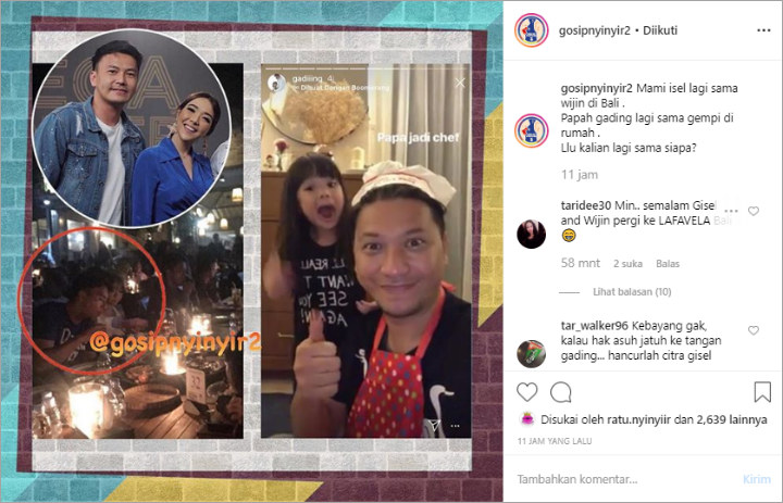 Gisel Wijin Berdua di Bali