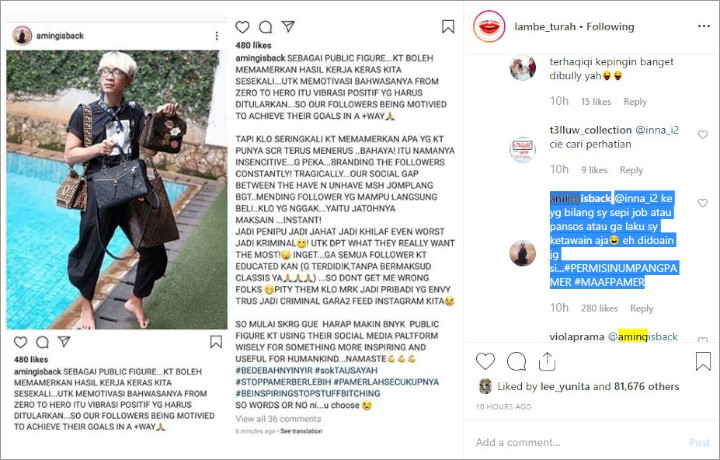 Aming tampar fans Syahrini