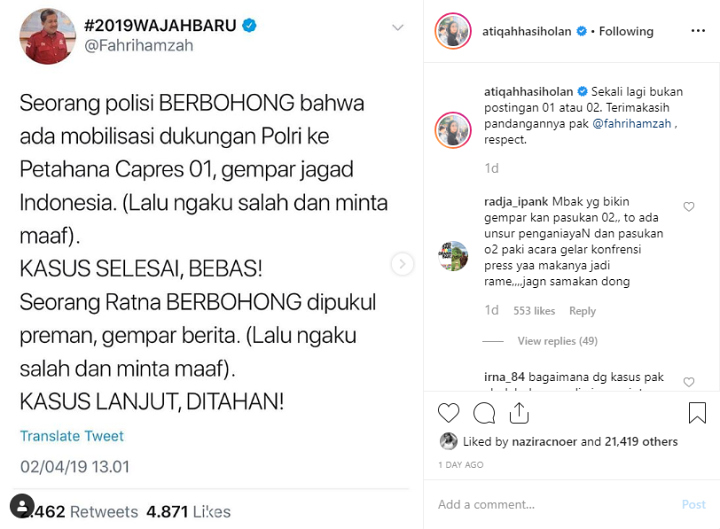 Atiqah Hasiholan Tuntut Keadilan Untuk Ratna Sarumpaet