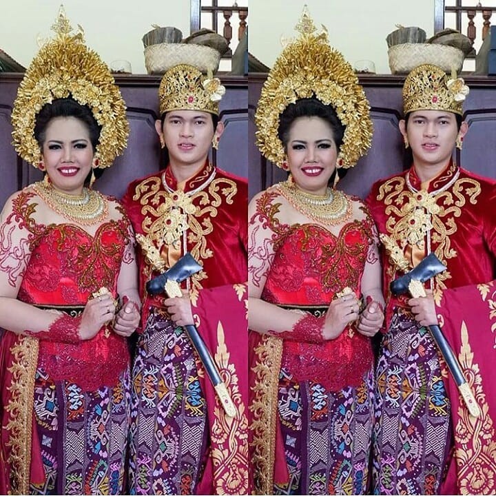 Pernah Kompak Pakai Baju Pernikahan Adat Bali