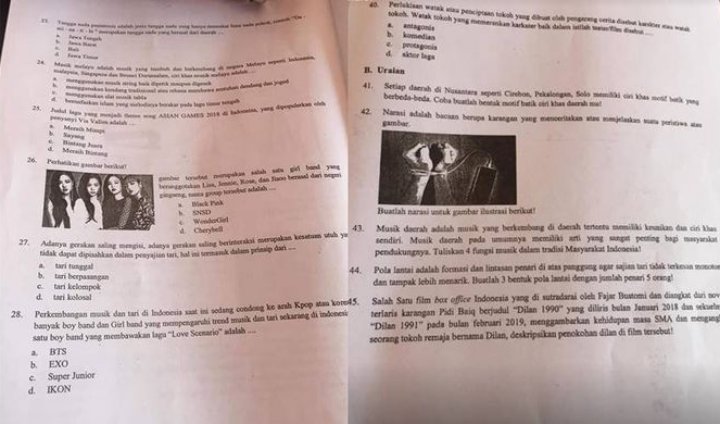 Black Pink dan K-Pop Masuk Soal yang Diduga USBN, Federasi Guru Beri Tanggapan