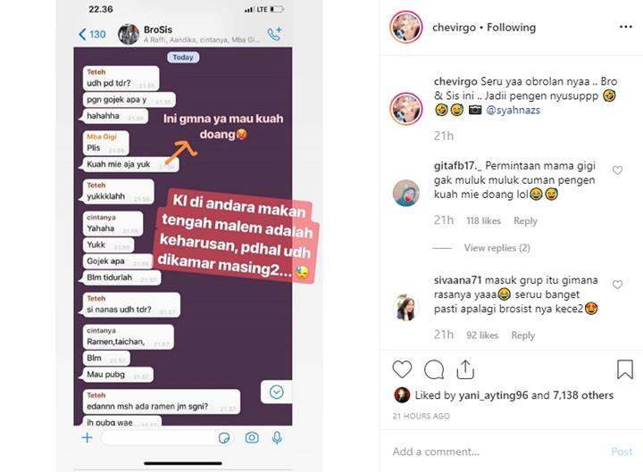 Chat Nagita dan Adik Ipar