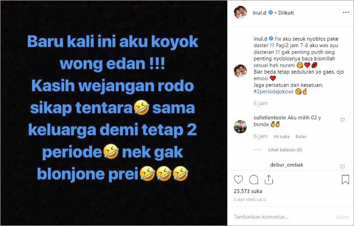 Inul Daratista Pakai Daster Saat Nyoblos, Ngambek Cuti Belanja Jika Keluarga Tak 1 Suara