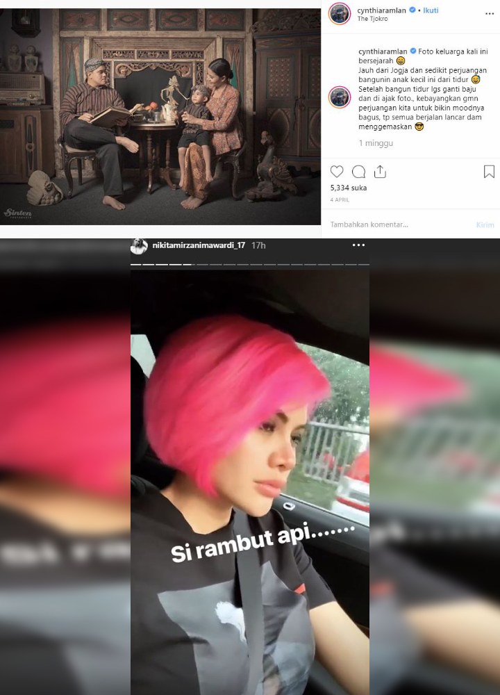 Nikita Mirzani Pamer Rambut Pink