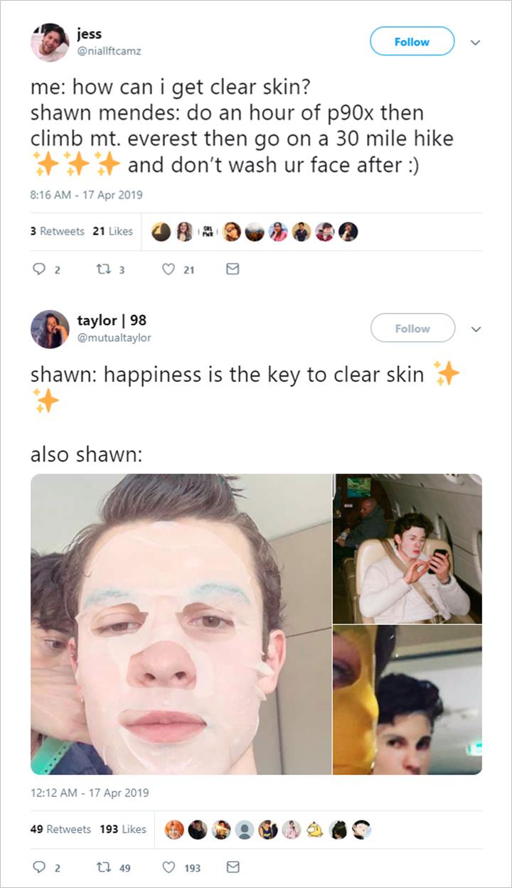 Shawn tak pernah cuci muka
