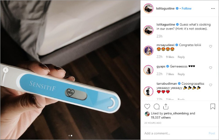 Instagram Lola Agustine Umumkan Kehamilan Pertama