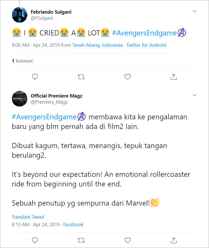 Penonton Kloter Subuh Avengers:Endgame