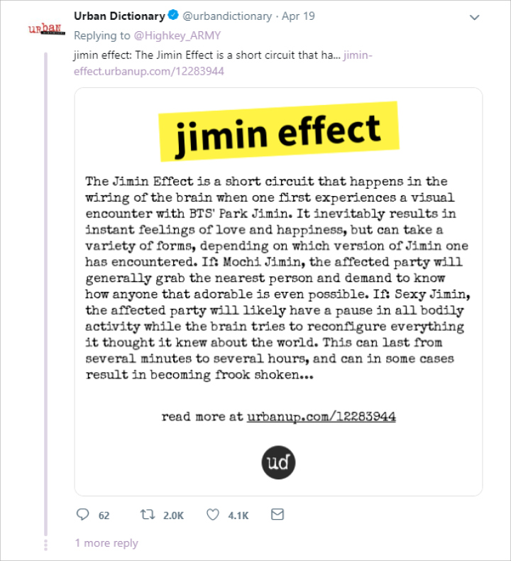 ARMY Ketik \'Efek Jimin\' di Kamus Bahasa Gaul, Hasilnya Bikin Ngakak