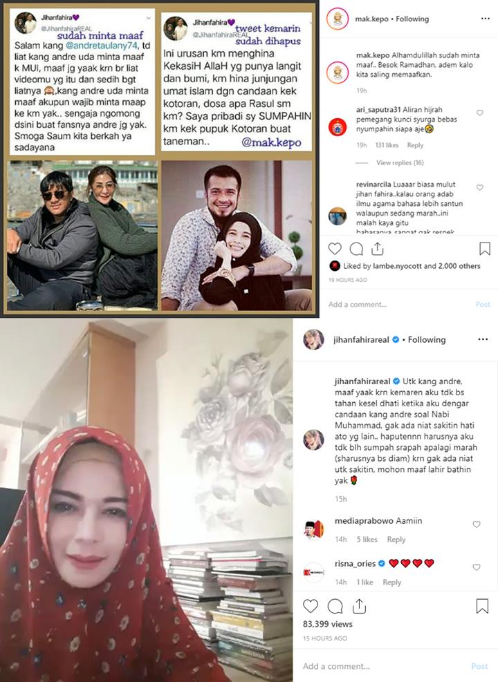 Jihan Fahira Minta Maaf