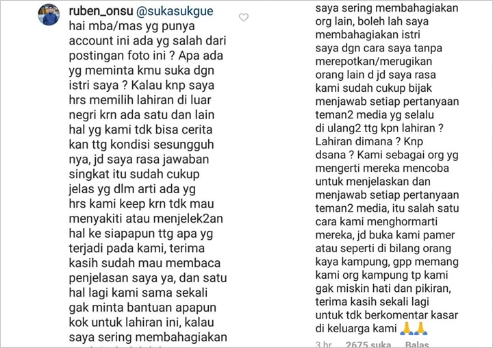 Ruben Onsu Bereaksi Bijak Saat Sarwendah Dihina, Netter Lain Ikut Geram dan Kompak Mendukung