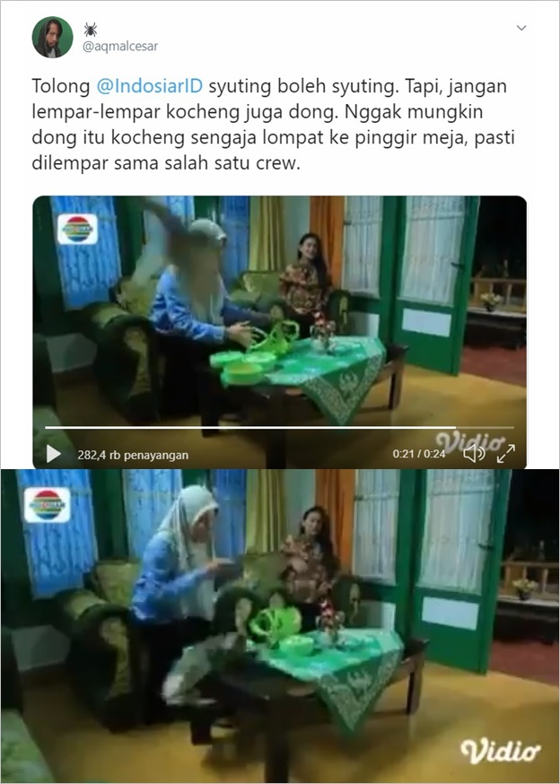 Indosiar Dikecam Lantaran Hadirkan Adegan Lempar Kucing di Salah Satu Sinetron