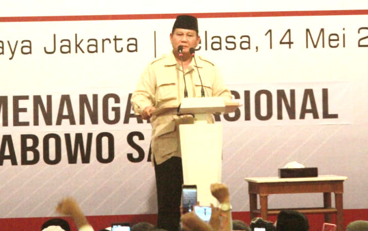 Sebut Hak Rakyat Diperkosa, Prabowo Persilahkan Pendukung Lakukan Aksi atas Hasil Pilpres 2019