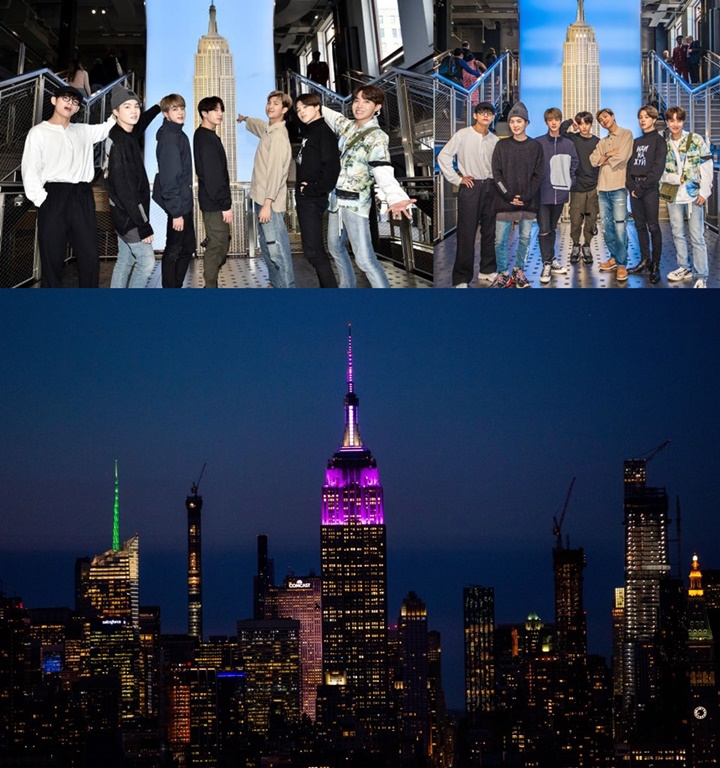 BTS Bikin Gedung Empire State di New York Berubah Ungu Sukses Kejutkan Netizen