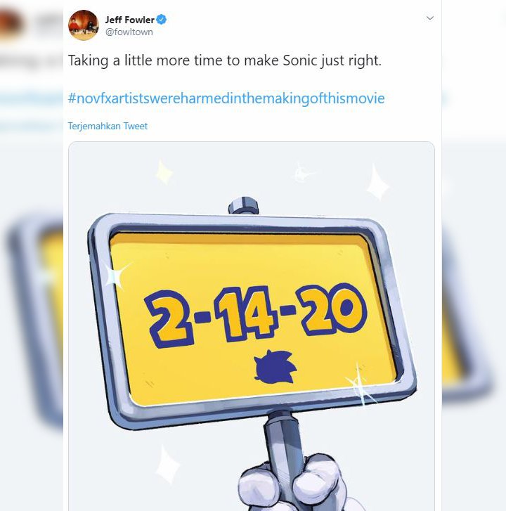 \'Sonic The Hedgehog\' Tunda Waktu Rilis untuk Desain Ulang Karakter